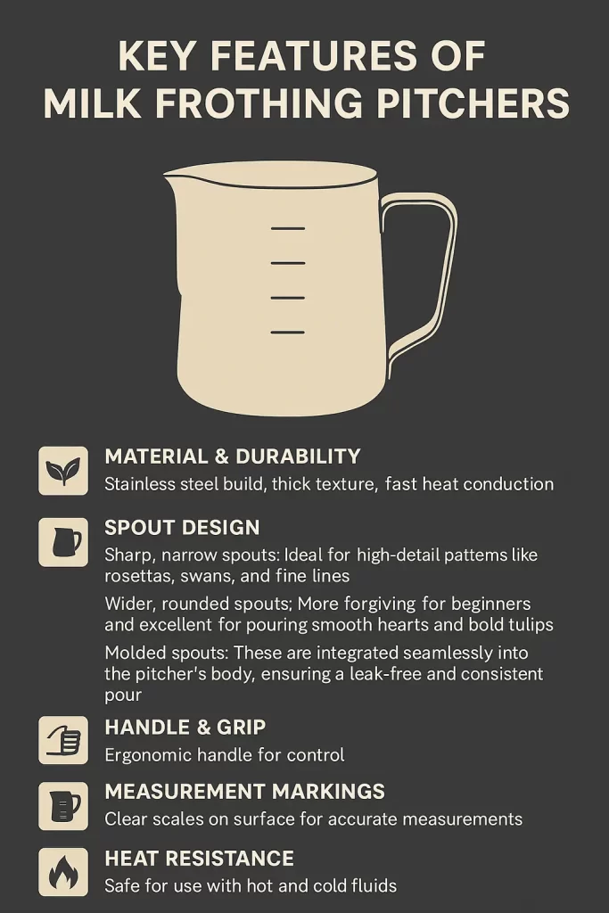 milk frothing pitcher -Infograph